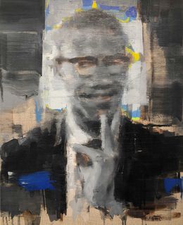 Painting, Malcolm X, Jérôme Lagarrigue
