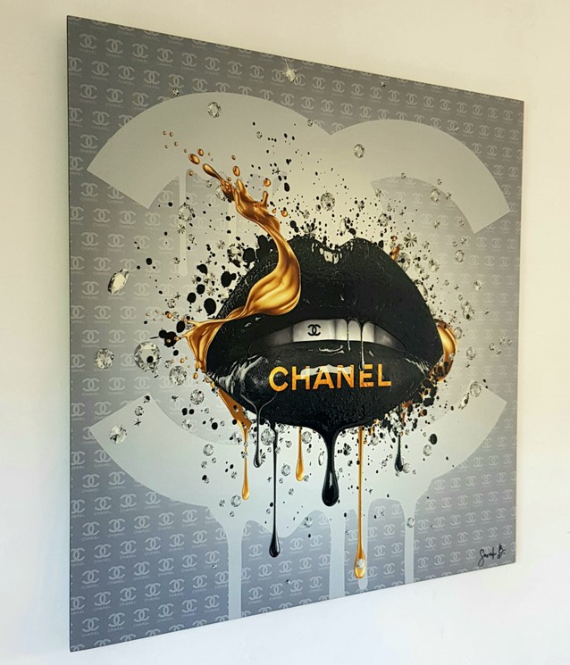 ▷ Chanel Black Lips by Sarah B., 2020, Painting