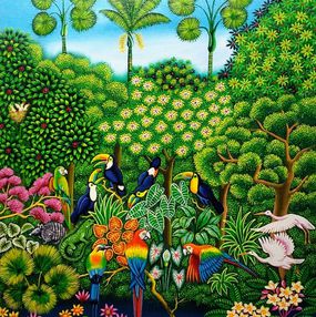 Toucans et Ara majestueux, Luis Alvarado