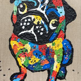 Gemälde, Colorful Pug, Maudin