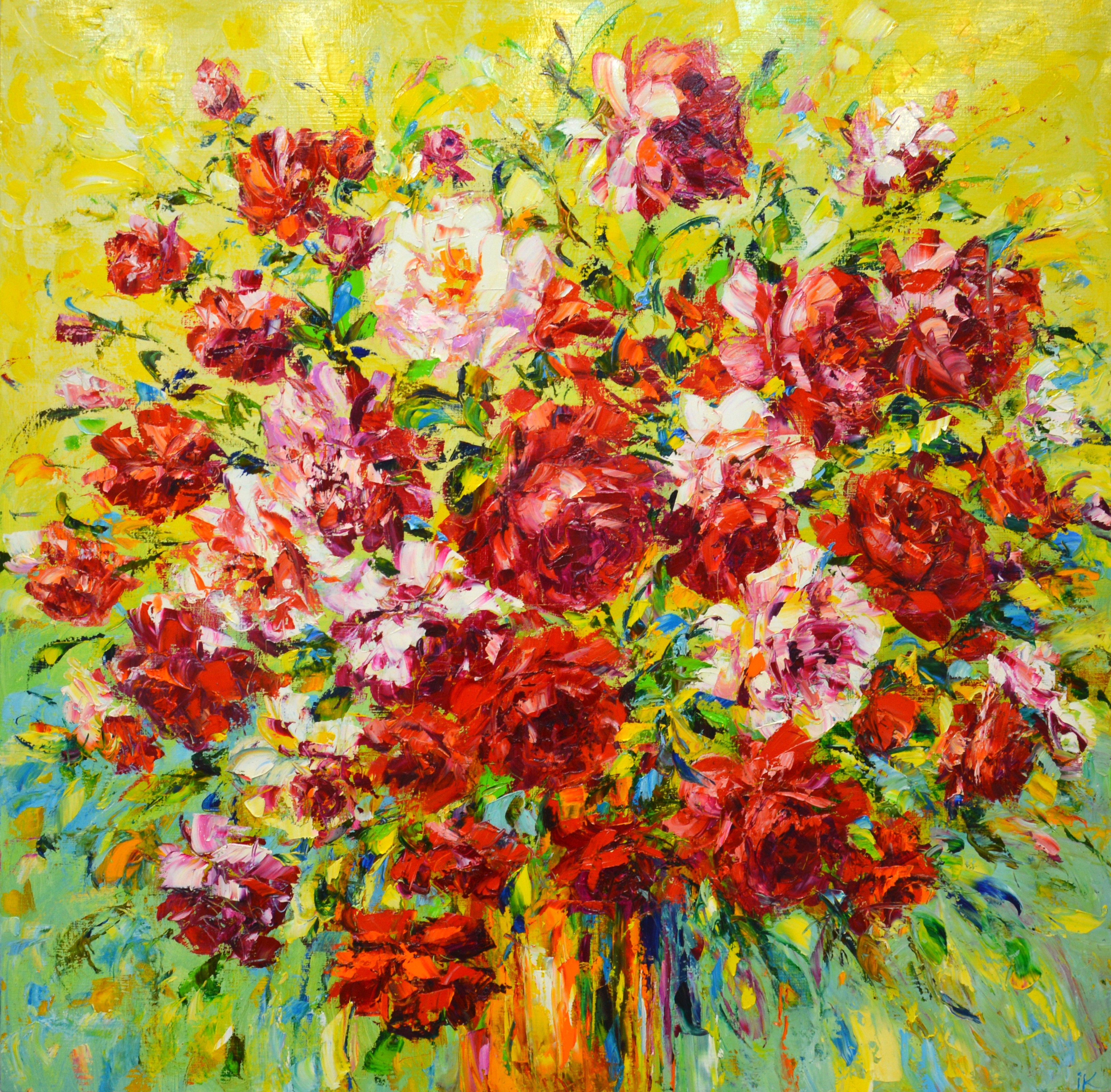 Iryna Kastsova, Summer bouquet of roses. Iryna Kastsova, Summer bouquet of roses.