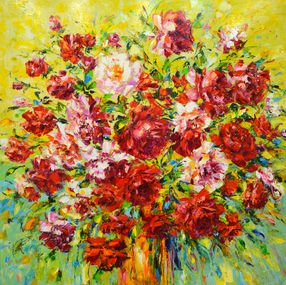 Painting, Summer bouquet of roses., Iryna Kastsova