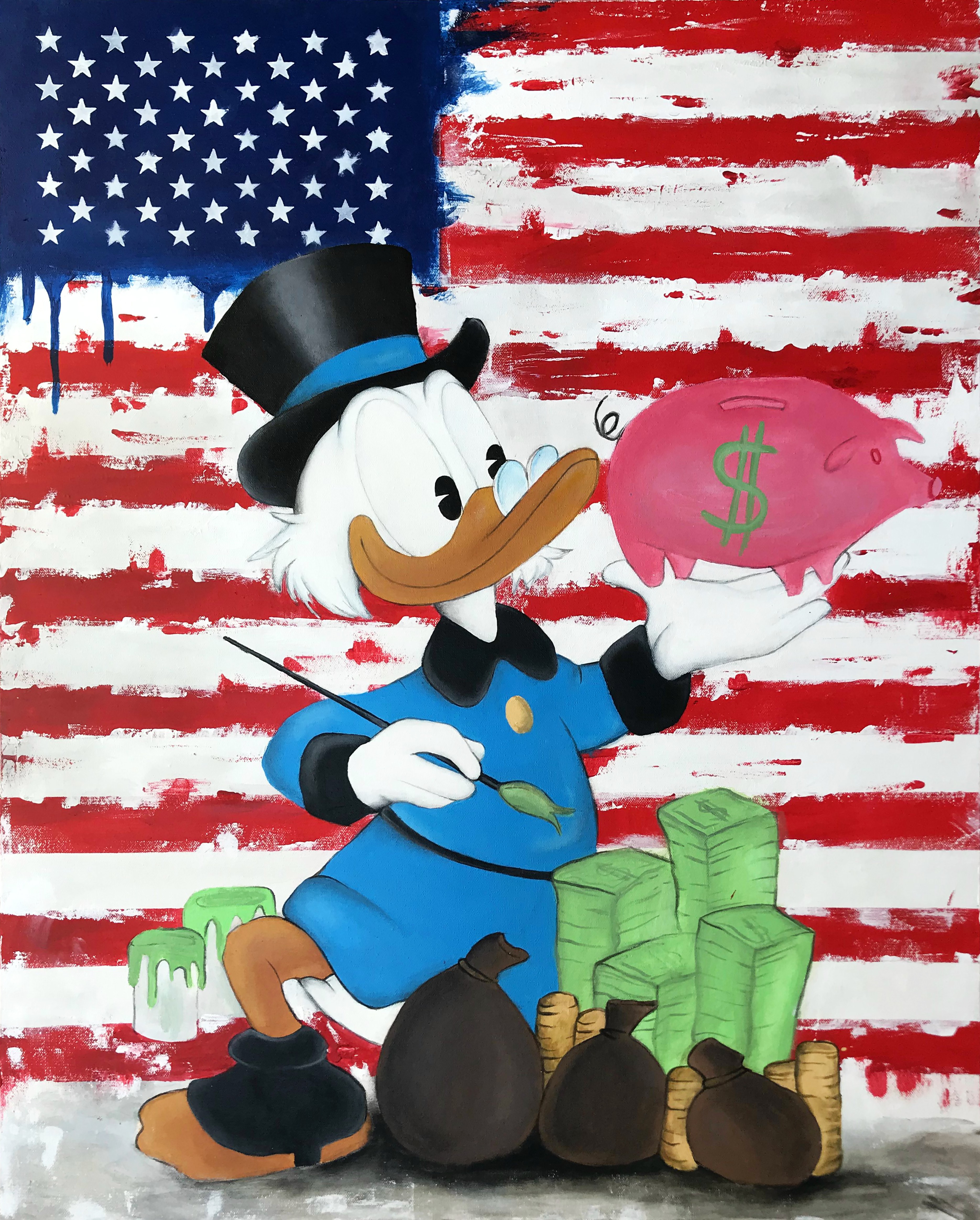 Scrooge McDuck - Louis Vuitton II - Artash Hakobyan - Acrylic on Canvas