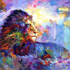 Peinture, Lion, Leon Devenice