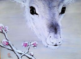 Painting, Nature Caribou, Sounya Whang