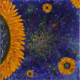 Peinture, Sunflowering Galaxy, cycle We Are, Olena Smal