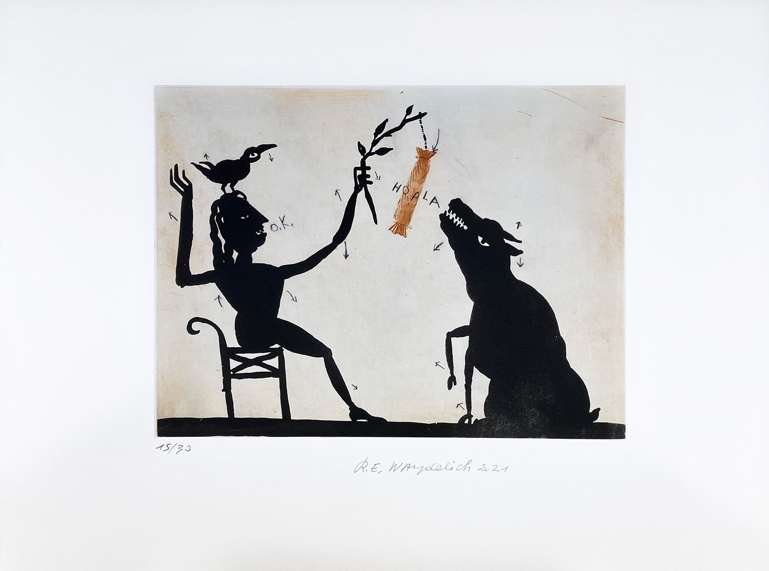 Raymond Waydelich, Schmierwurscht n°9, gravure originale Raymond Waydelich, Schmierwurscht n°9, gravure originale