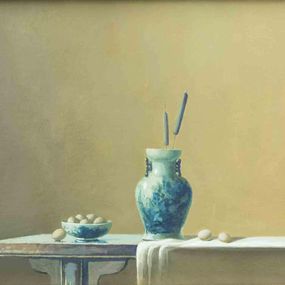 Peinture, Vase and Egg, Zhang Wei Guang