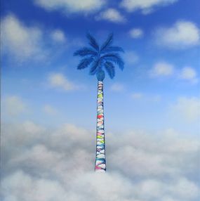 Painting, Palmier dans les nuages, Alexandra Battezzati
