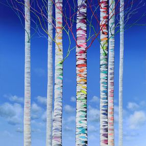 Painting, Forêt enchantée, Alexandra Battezzati
