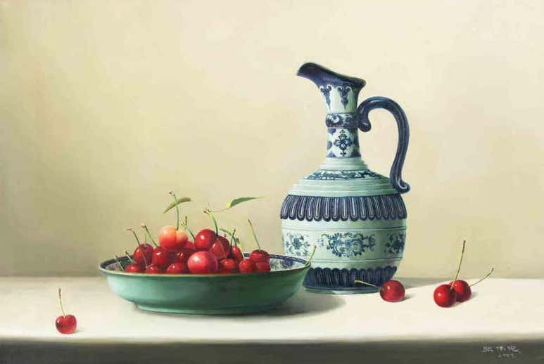 Zhang Wei Guang, Cherries on the table Zhang Wei Guang, Cherries on the table
