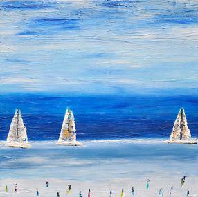 Peinture, Ocean bleu, Bridg'