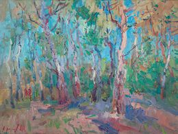 Painting, Birch grove, Oleksandr Khrapachov