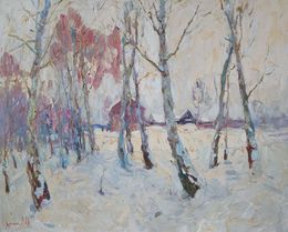 Peinture, The village is far away, Oleksandr Khrapachov