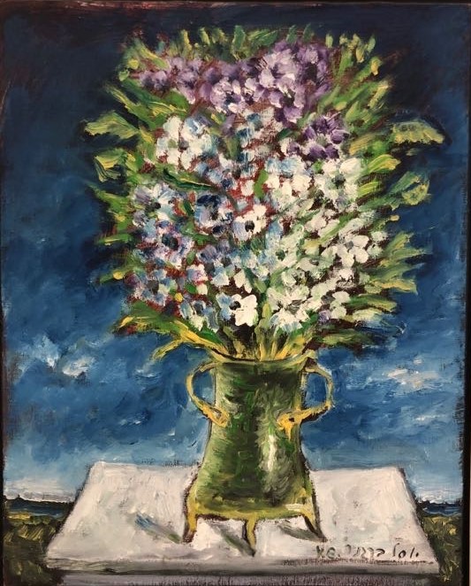 Yosl Bergner, White Flowers Yosl Bergner, White Flowers