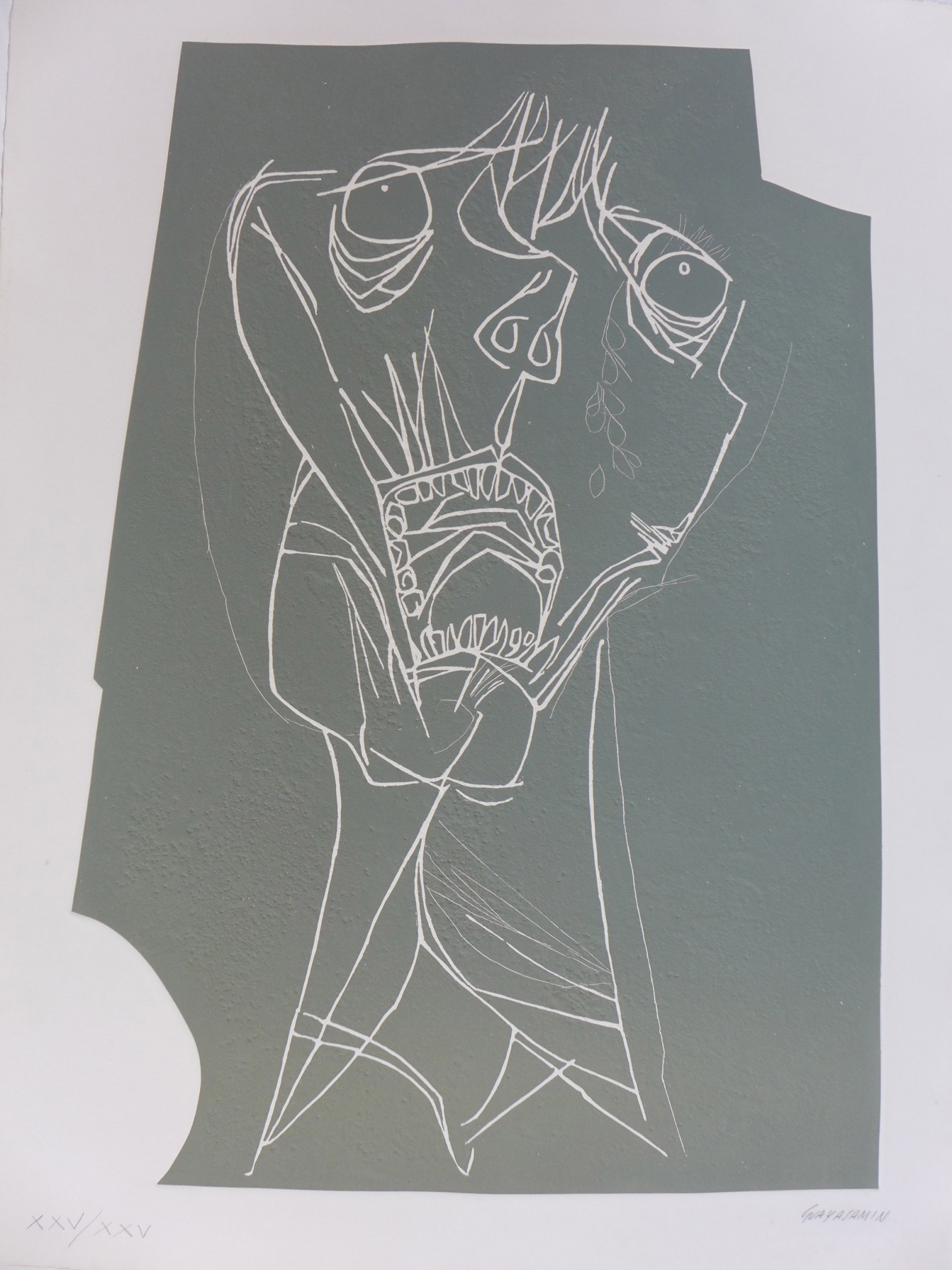 Oswaldo Guayasamin, El grito 1 variante Oswaldo Guayasamin, El grito 1 variante