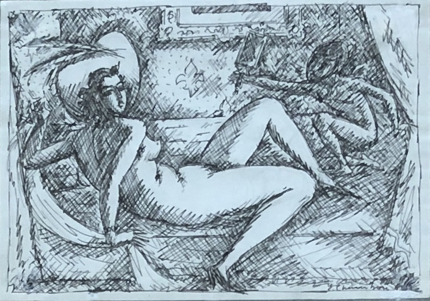 Emile-François Chambon, Femme et enfant posant Emile-François Chambon, Femme et enfant posant