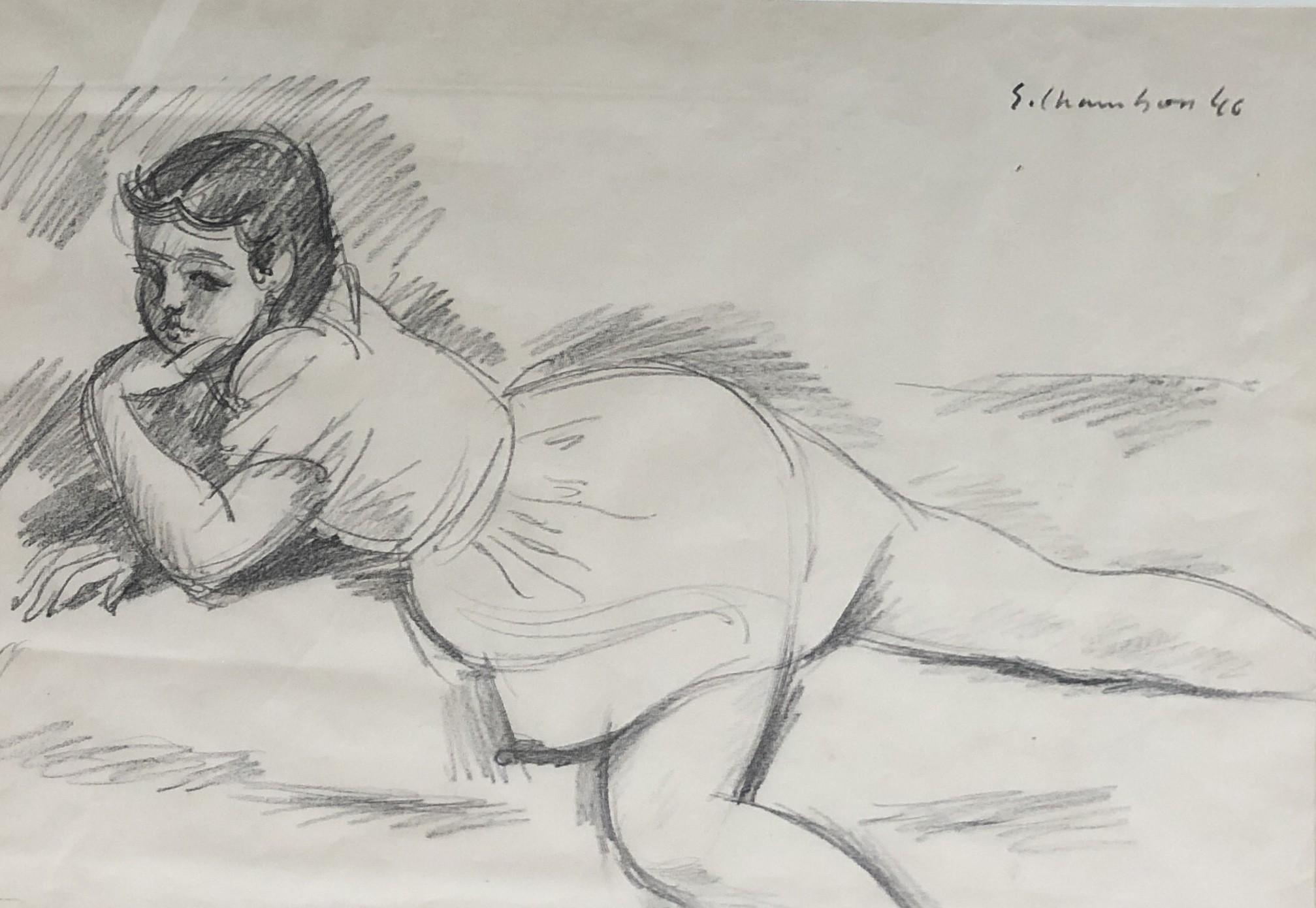 Emile-François Chambon, Petite fille pensive Emile-François Chambon, Petite fille pensive