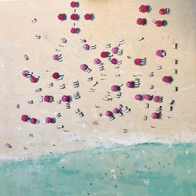 Painting, Pink Beach, Go la Plage