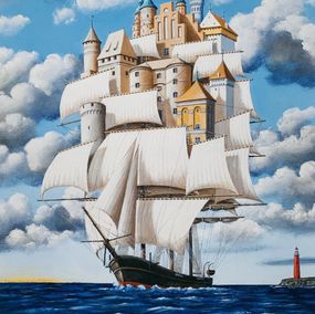 Print, Castles of imagination, Rafal Olbinski