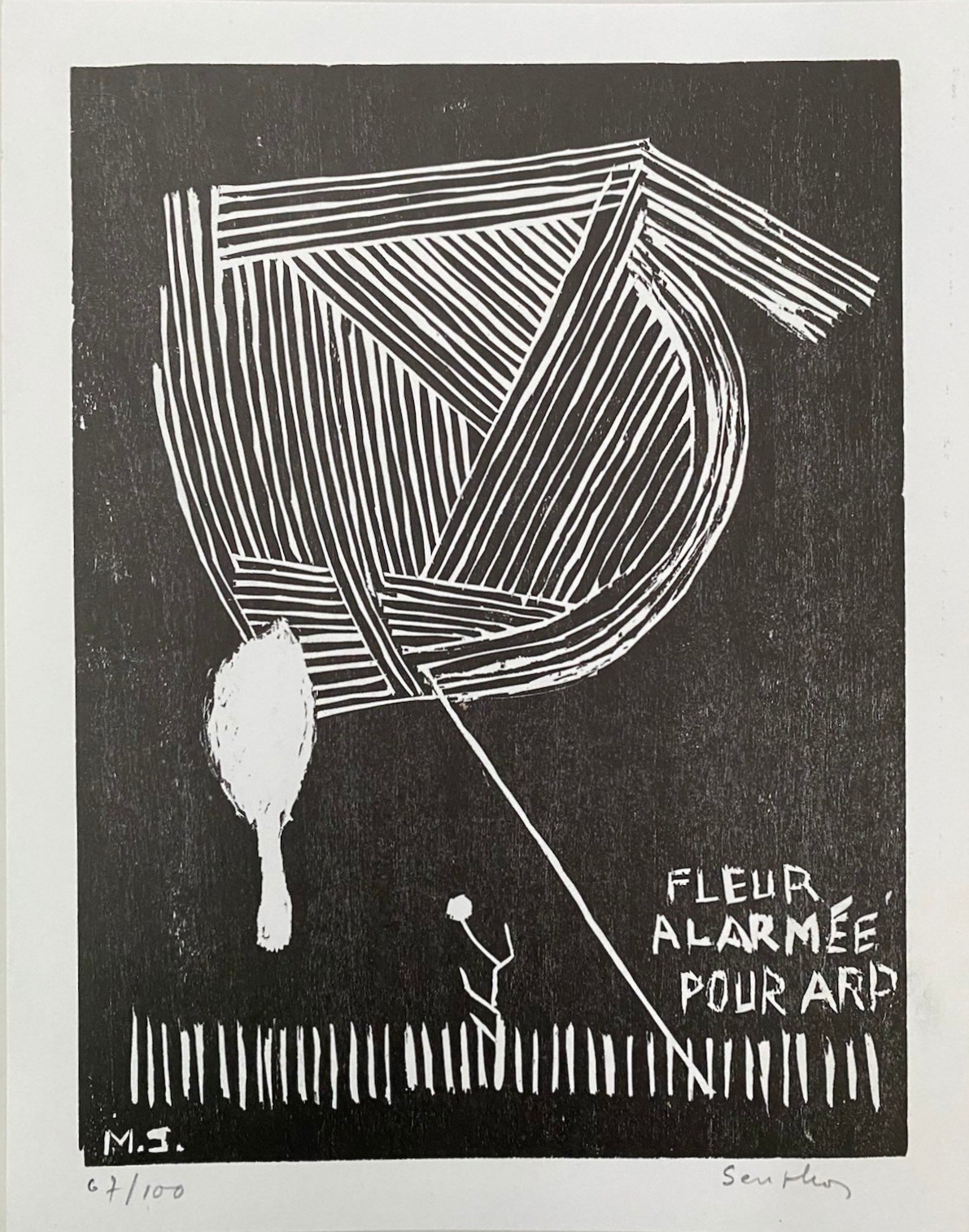 Michel Seuphor, Fleur alarmée pour Arp Michel Seuphor, Fleur alarmée pour Arp
