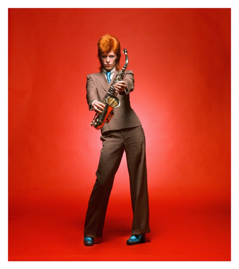 Mick Rock, Bowie And Sax - Limited Edition Mick Rock Estate Print Mick Rock, Bowie And Sax - Limited Edition Mick Rock Estate Print