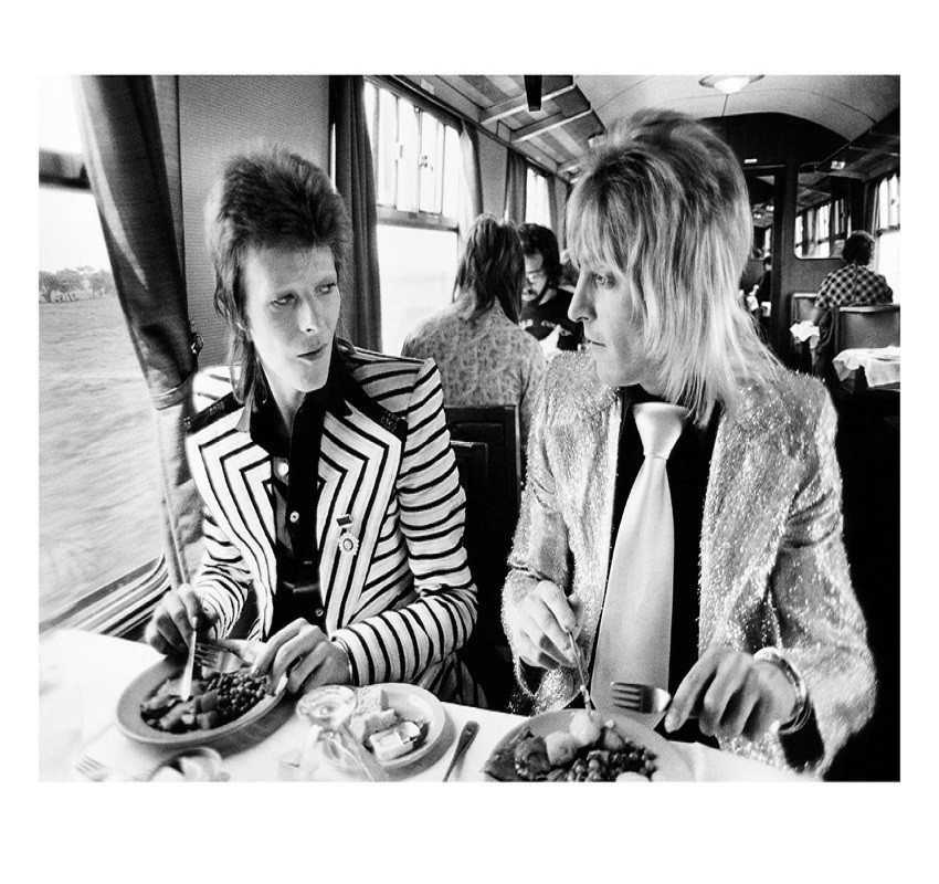 Mick Rock, Bowie Eating Lunch Mick Rock, Bowie Eating Lunch