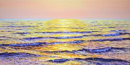 Painting, Pink evening. Seascape., Iryna Kastsova