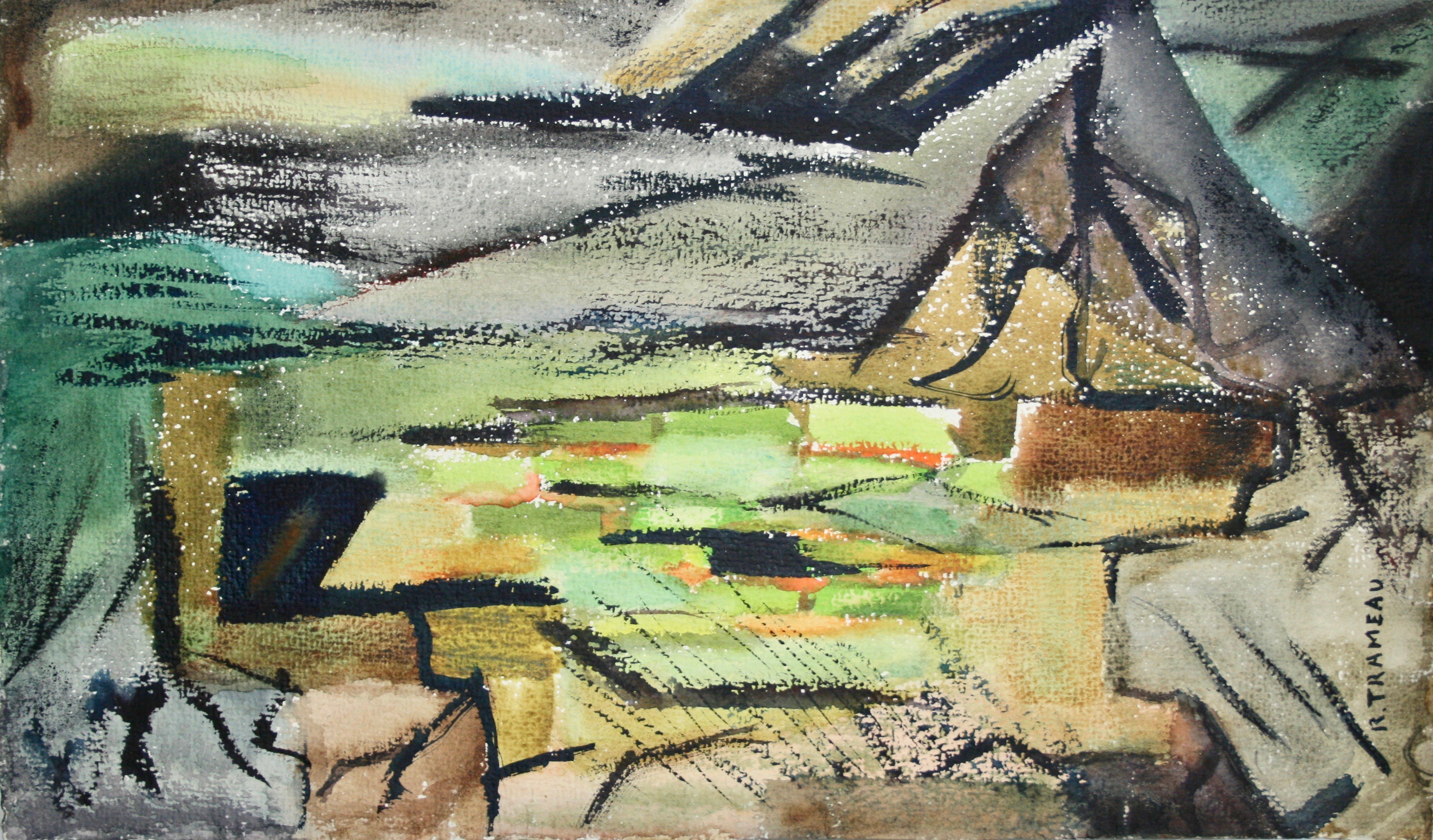 Raymond Trameau, Composition abstraite Ref GO0882 Raymond Trameau, Composition abstraite Ref GO0882