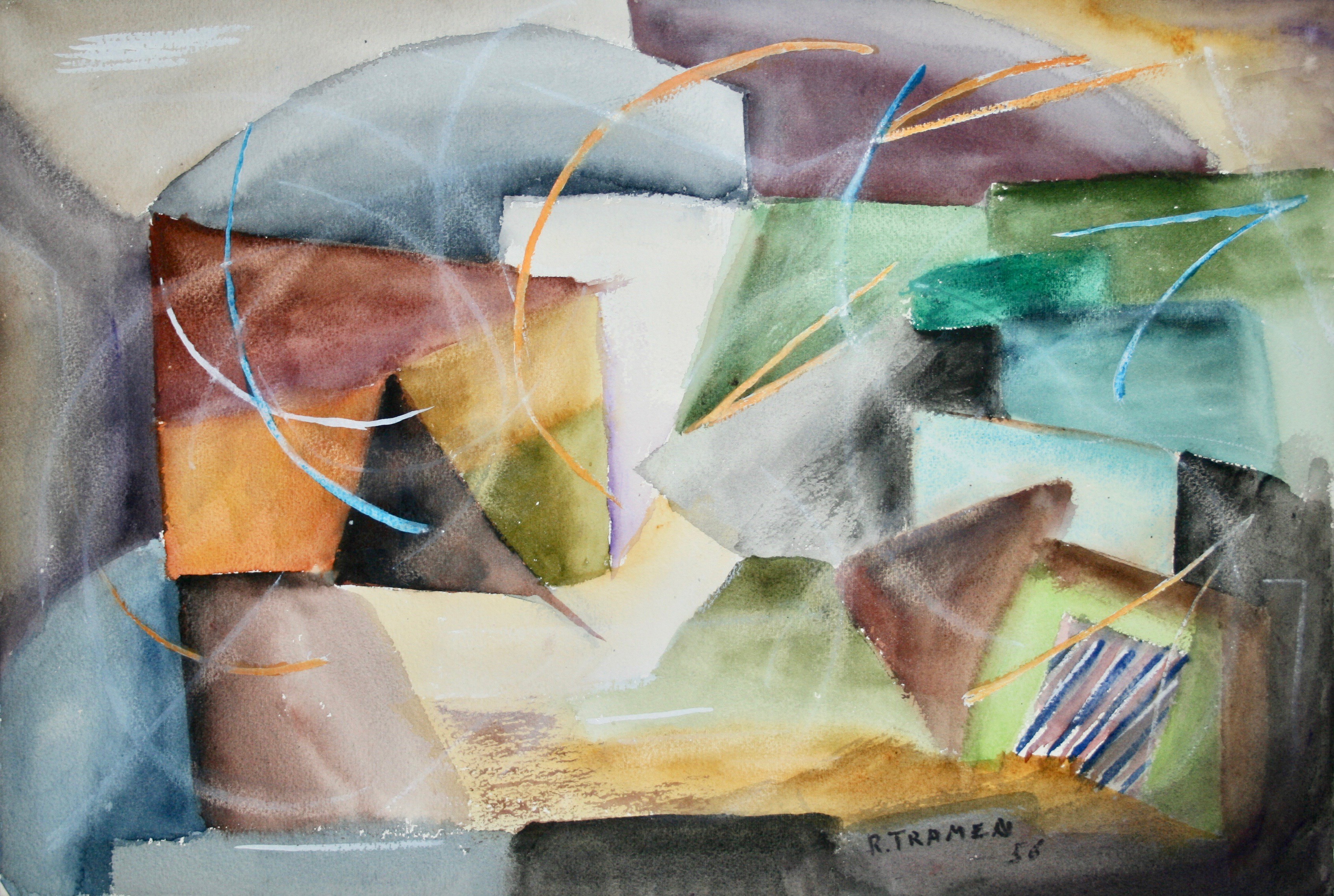Raymond Trameau, Composition abstraite Ref GO0886 Raymond Trameau, Composition abstraite Ref GO0886