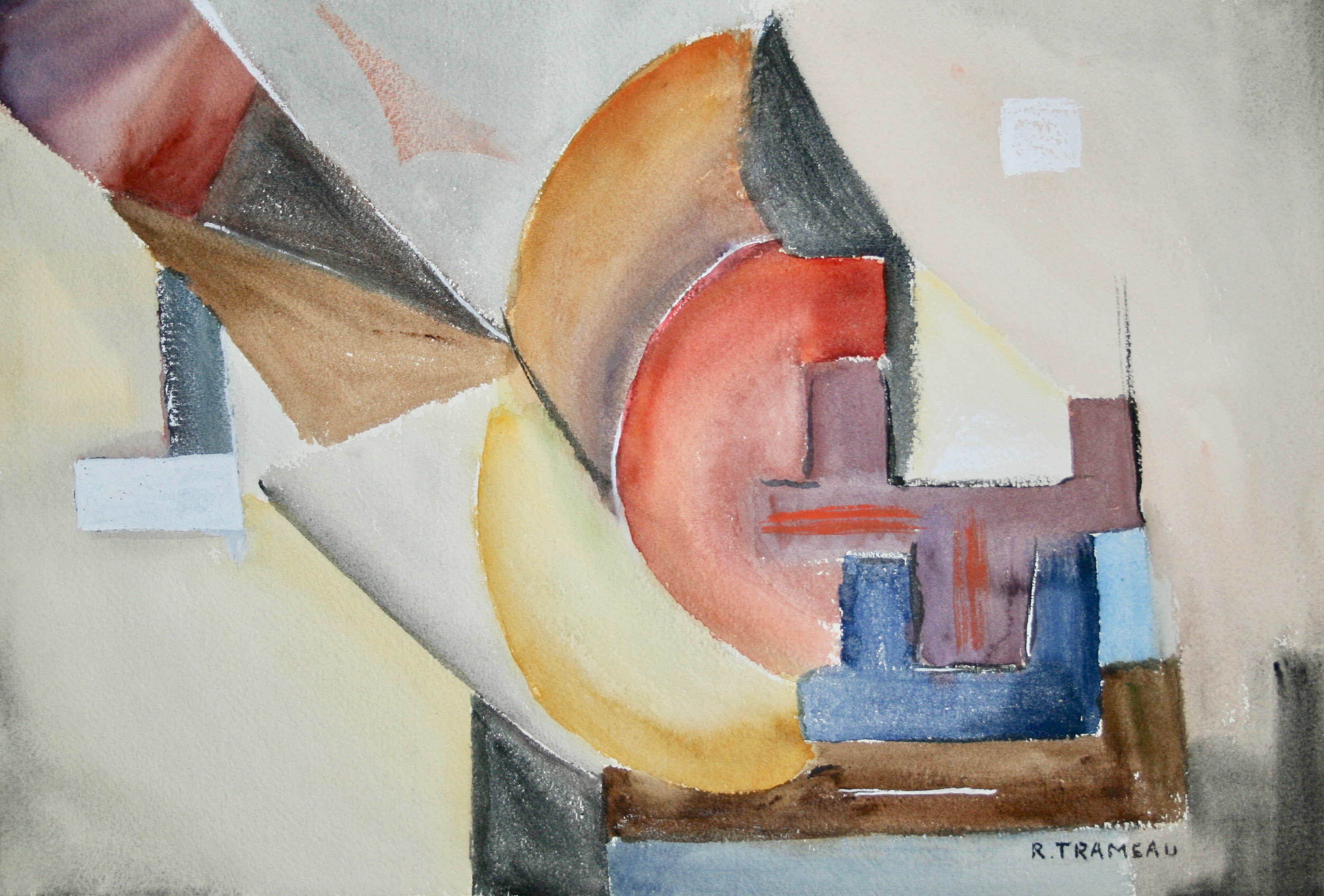 Raymond Trameau, Composition abstraite Ref GO0889 Raymond Trameau, Composition abstraite Ref GO0889