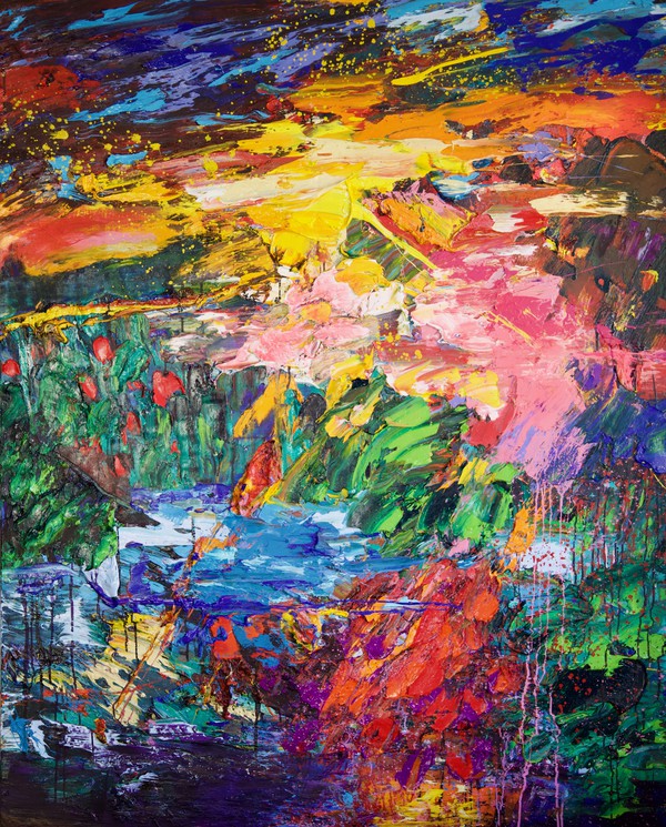 Gérard Stricher, Voyage, Painting on canvas