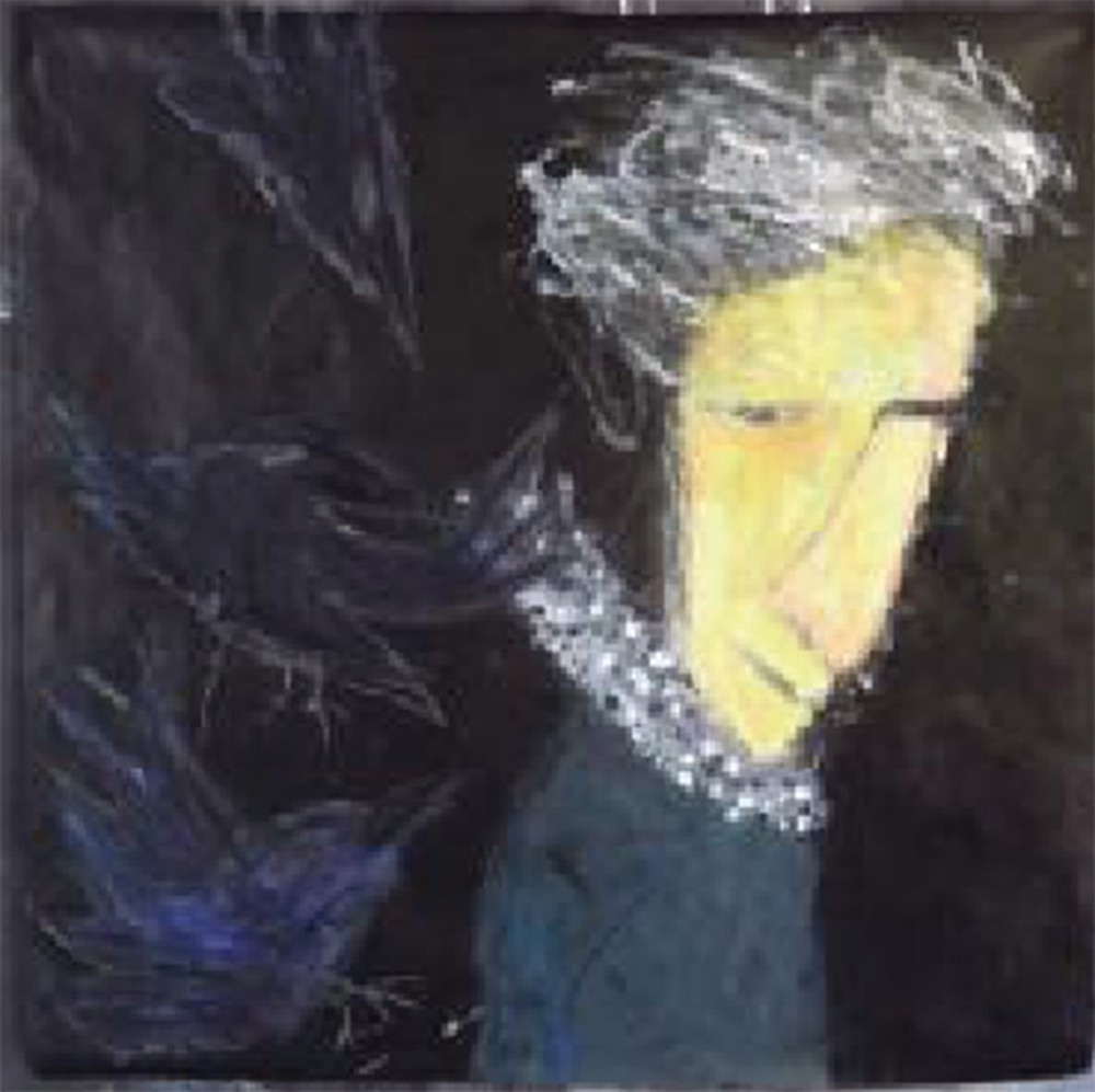Rafik Majzoub, The figure with crows Rafik Majzoub, The figure with crows