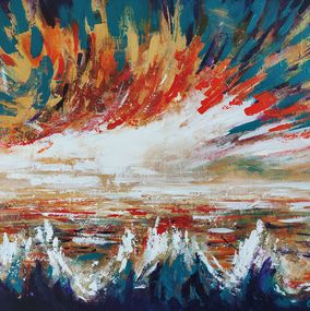 Gemälde, Stormy Water, Douglas Findlay