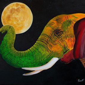 Gemälde, Elefante de colores, Ernest Carneado Ferreri