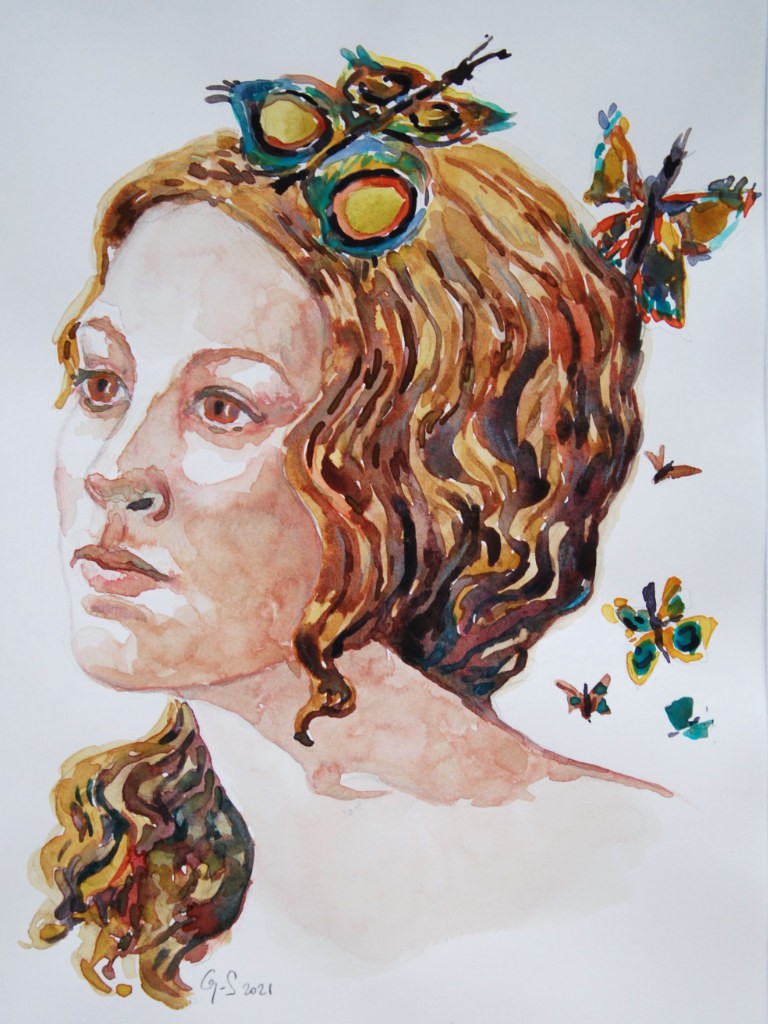 Guillemette Schlumberger, La femme aux papillons Guillemette Schlumberger, La femme aux papillons