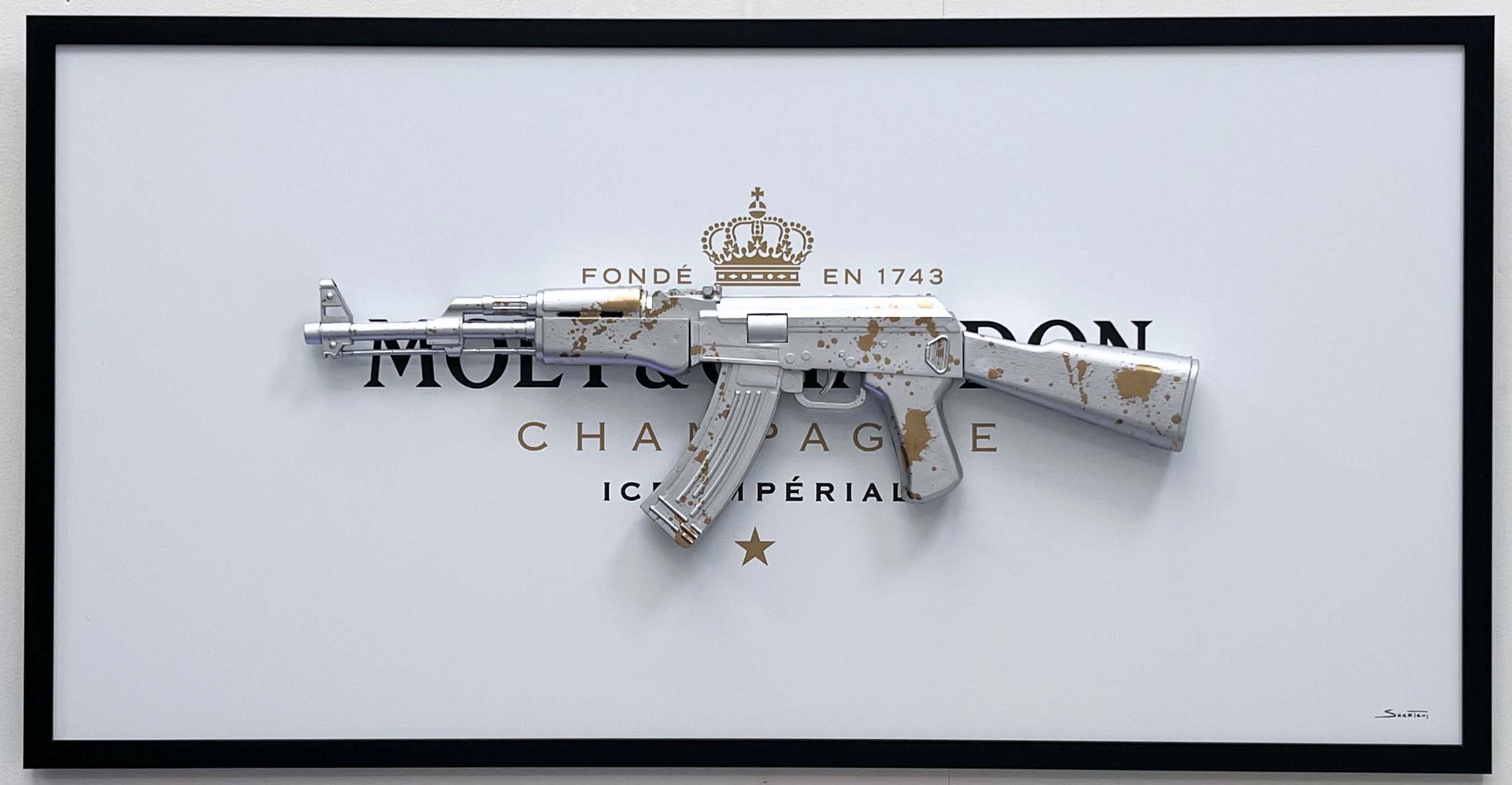 ▷ Moët & Chandon - Luxury AK-47 by Suketchi, 2022, Print
