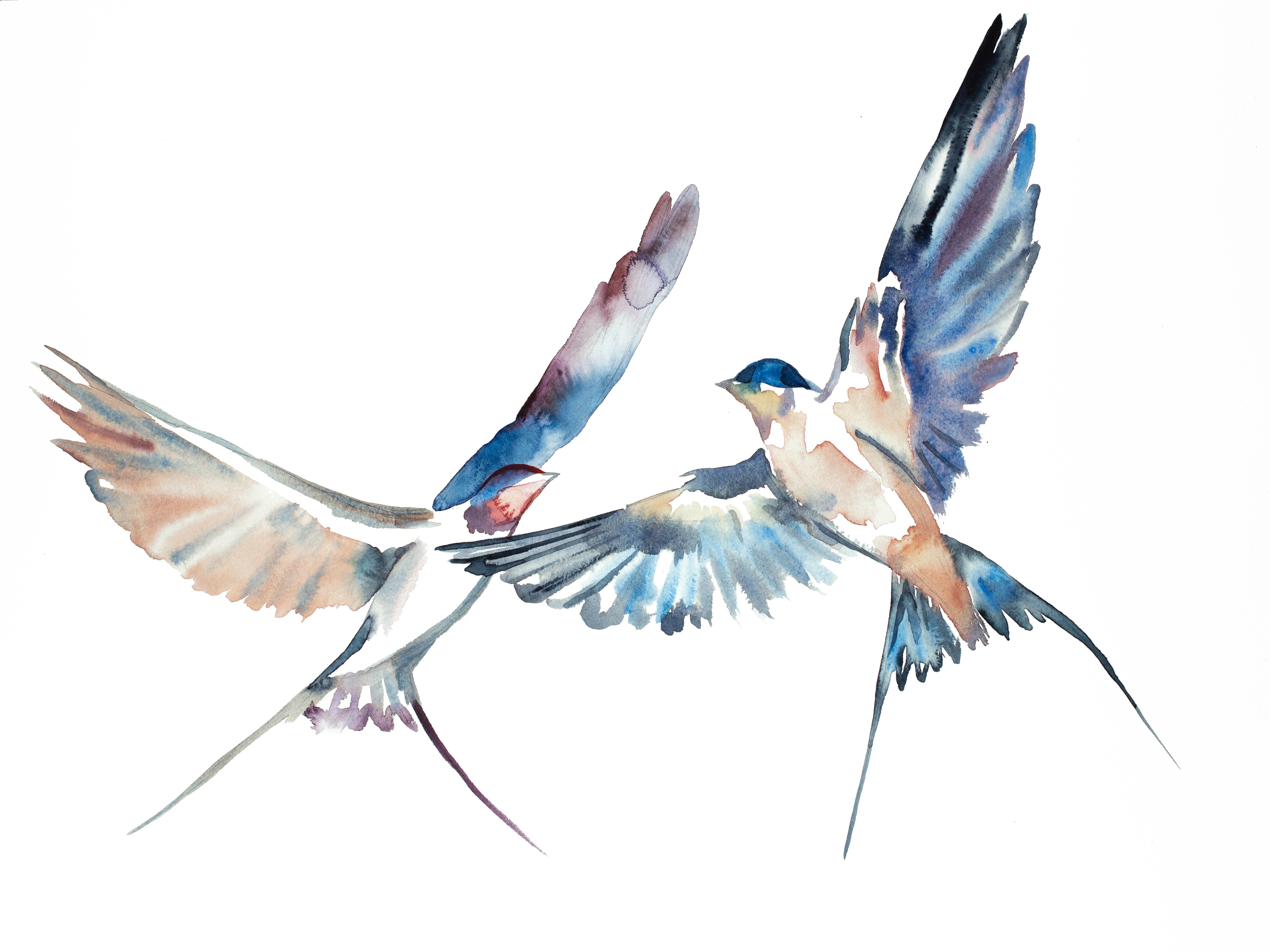 Elizabeth Becker, Swallows in Flight No. 26 Elizabeth Becker, Swallows in Flight No. 26