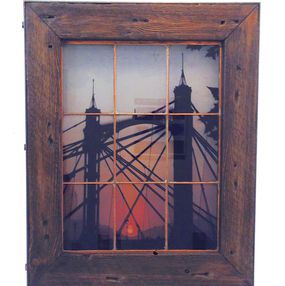 Print, Albert Bridge Sunset (window), Michael Wallner