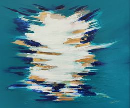 Painting, Turquoise Reflection 2, Douglas Findlay