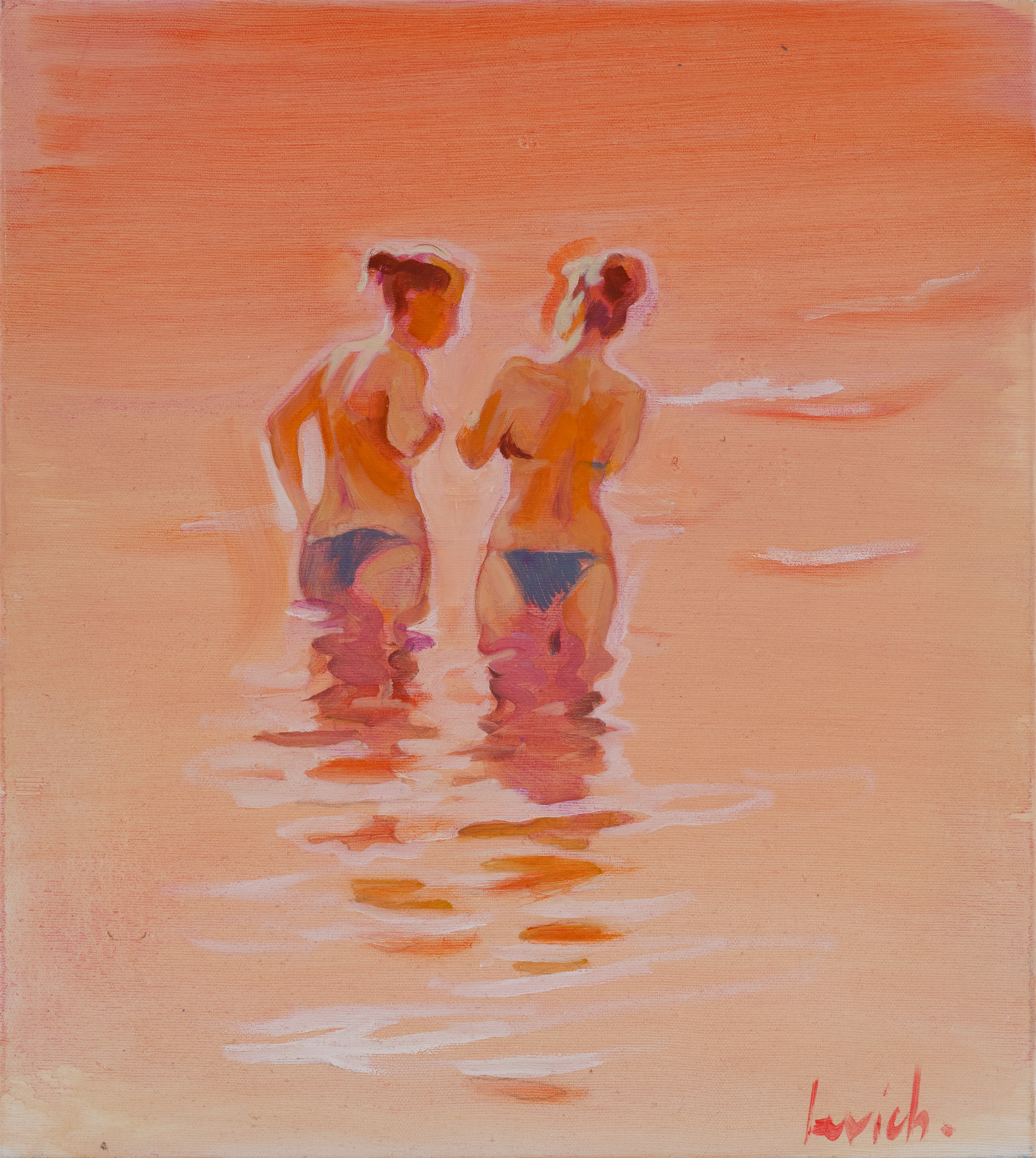 Alexander Levich, Bathing at sunset Alexander Levich, Bathing at sunset