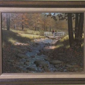 Painting, Stoney Brook Bridge, Ernest Knauss