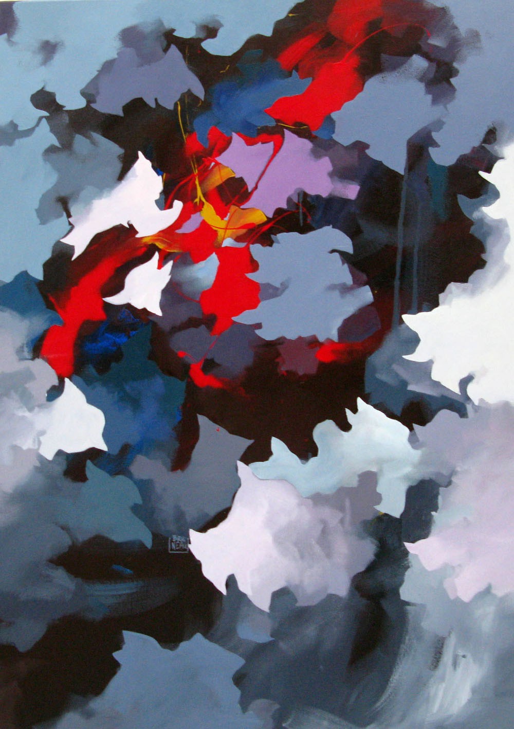 Bruneau, Peinture abstraite 88 Bruneau, Peinture abstraite 88