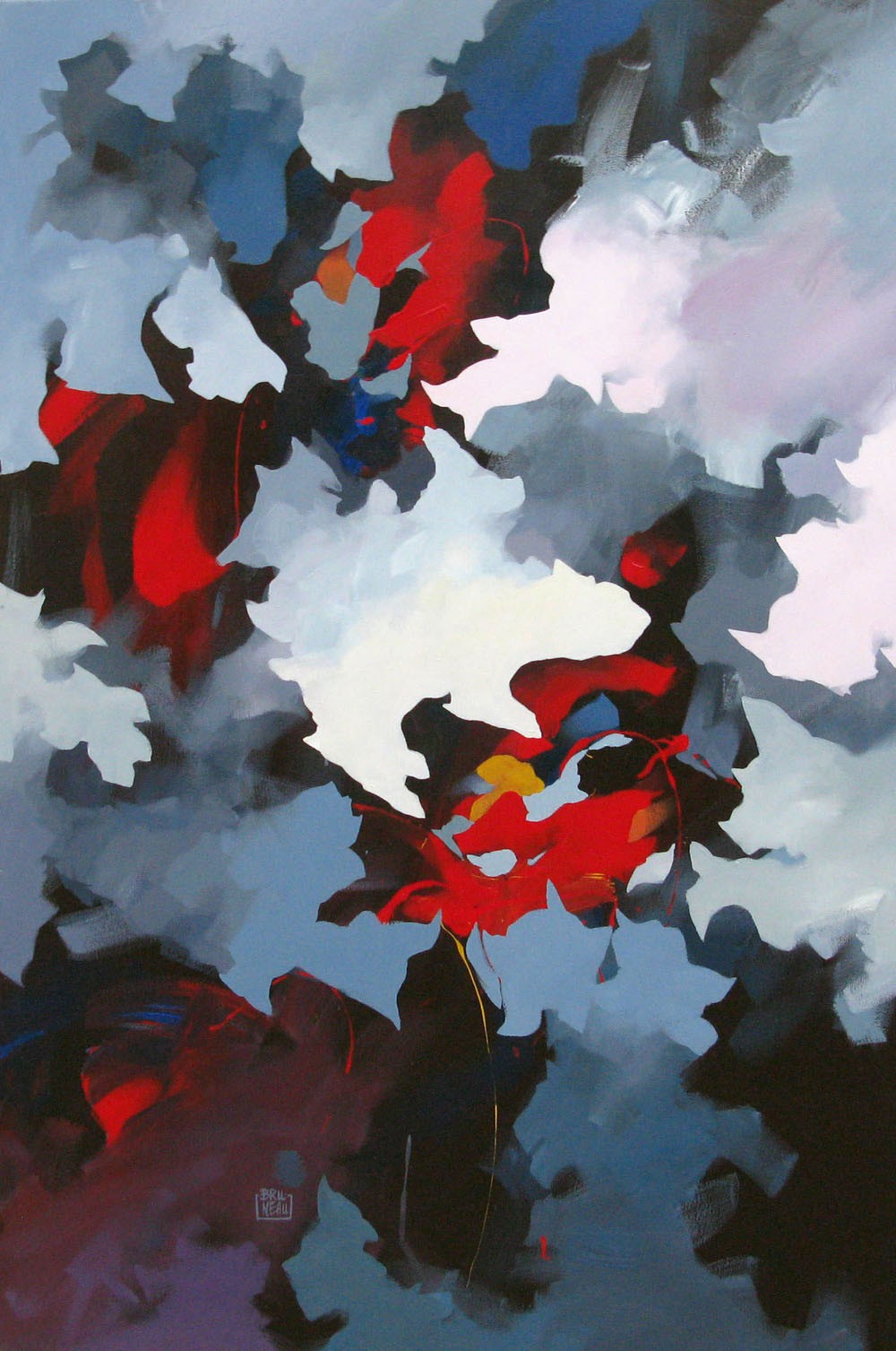 Bruneau, Peinture abstraite 89 Bruneau, Peinture abstraite 89