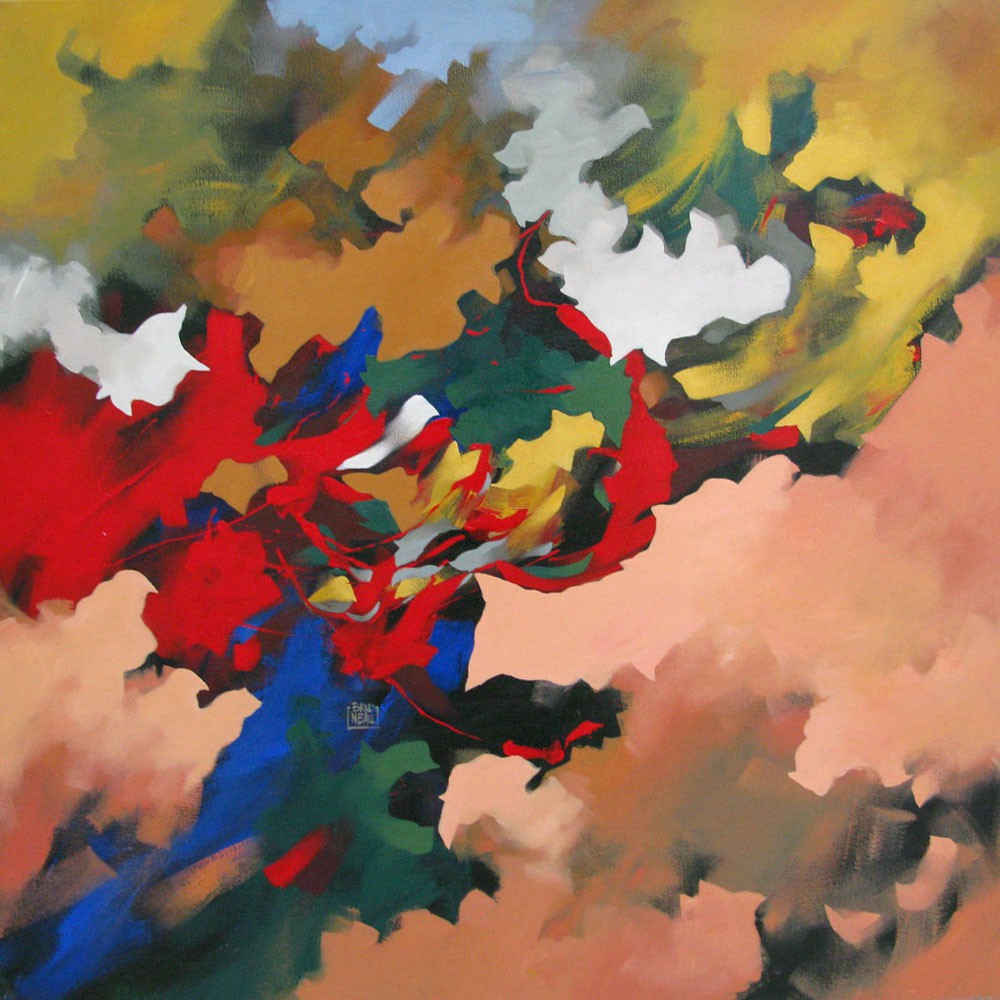 Bruneau, Peinture abstraite 63 Bruneau, Peinture abstraite 63