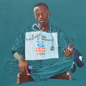 Gemälde, Le poids des rêves, Marcel Tchopwe