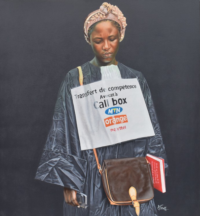 Marcel Tchopwe, Avocat de formation, Peinture sur toile