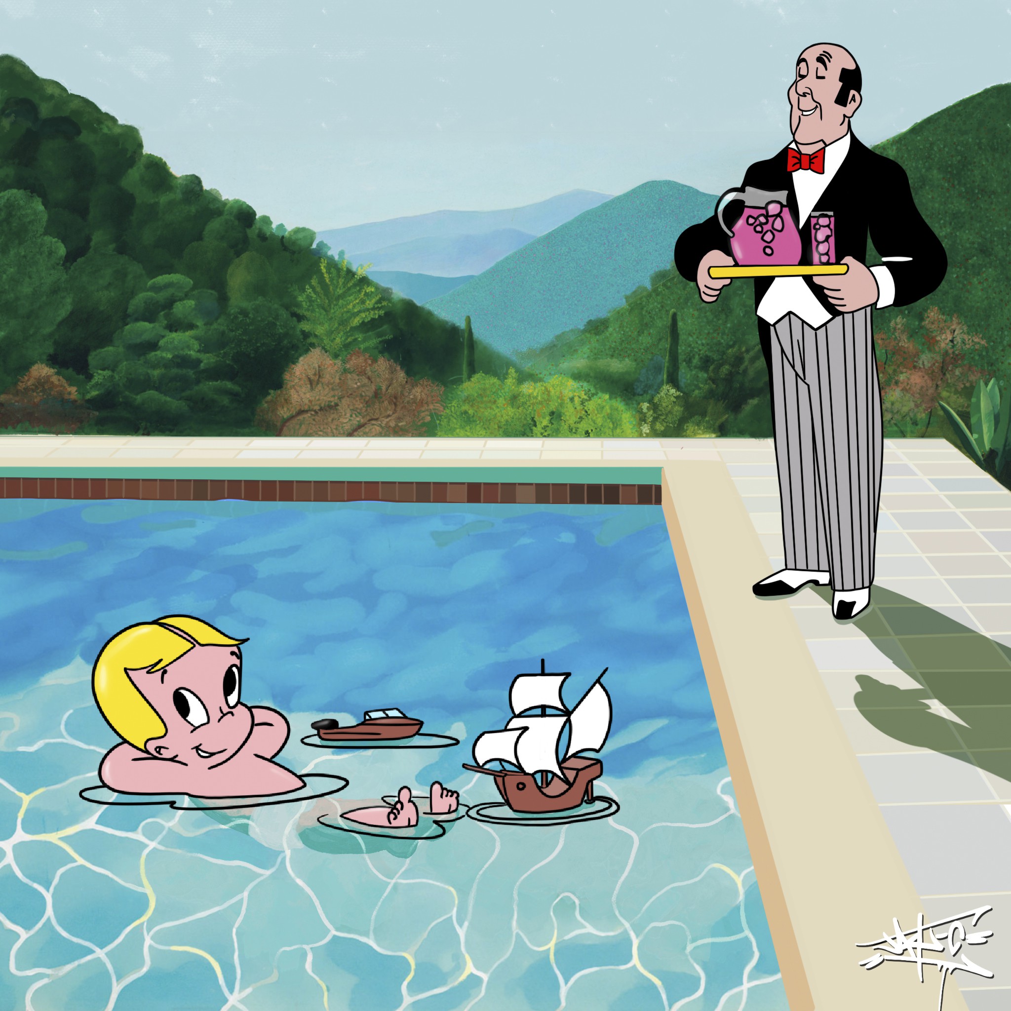 Jay-C, A portrait of a boy and his butler! Jay-C, A portrait of a boy and his butler!