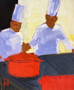 Gemälde, En cuisine, David Jamin