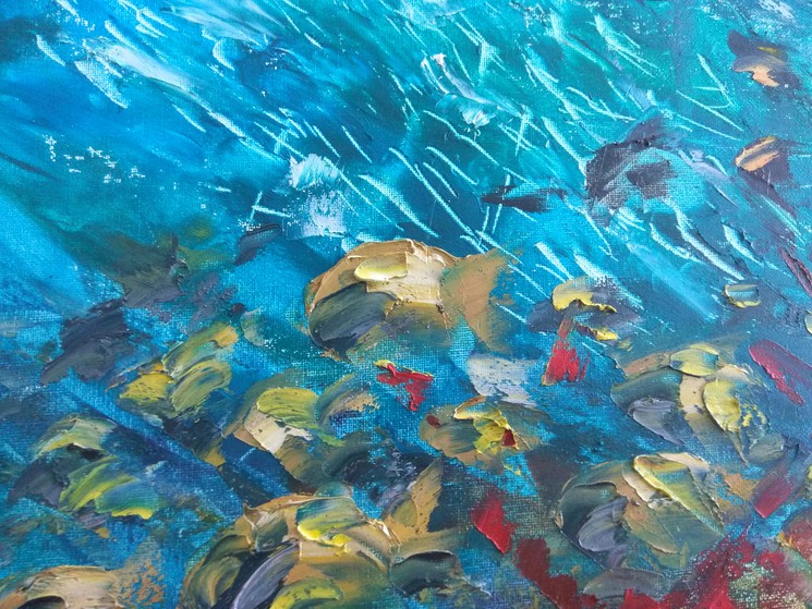 abstract underwater painting